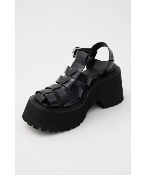 SLY（スライ）の「TANK HEEL CAGE SANDAL タンク ヒール ケージ サンダル（サンダル・レディース・ブラック/シルバー・SMALL/LARGE/MEDIUM）」の10枚目の写真