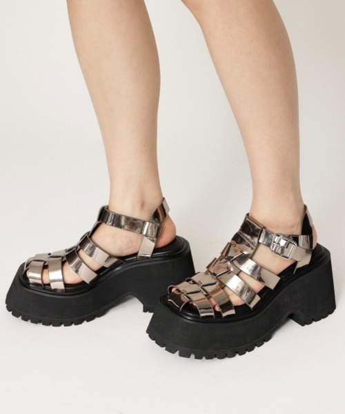 SLY TANK HEEL CAGE サンダル SLY TANK HEEL CAGE サンダル BLK -ファッション通販 FASHION WALKER