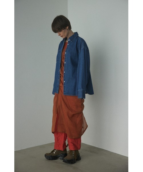 BLACK BY MOUSSY(ブラックバイマウジー)の「embroidery shirt(エンブロイダリーシャツ)(シャツ/ブラウス・レディース・ブルー・FREE)」の11枚目の写真