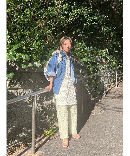 BLACK BY MOUSSY(ブラックバイマウジー)の「embroidery shirt(エンブロイダリーシャツ)(シャツ/ブラウス・レディース・ブルー・FREE)」の16枚目の写真