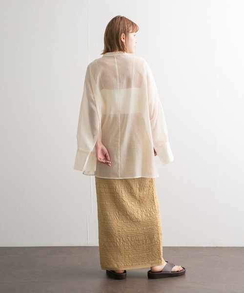 KBF(ケイビーエフ)の「Iラインシャーリングニットスカート(スカート・レディース・ゴールド/ブルー系その他・ONE)」の19枚目の写真