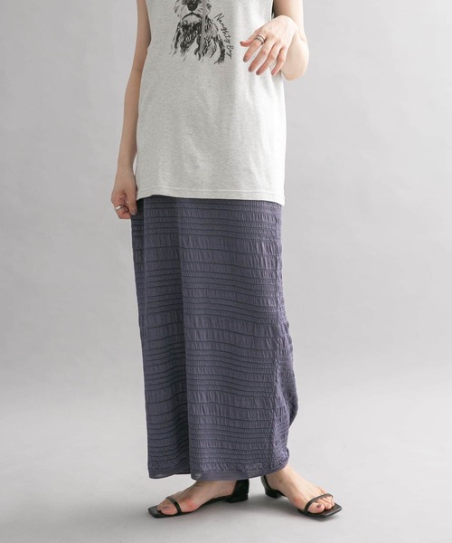 KBF(ケイビーエフ)の「Iラインシャーリングニットスカート(スカート・レディース・ゴールド/ブルー系その他・ONE)」の22枚目の写真