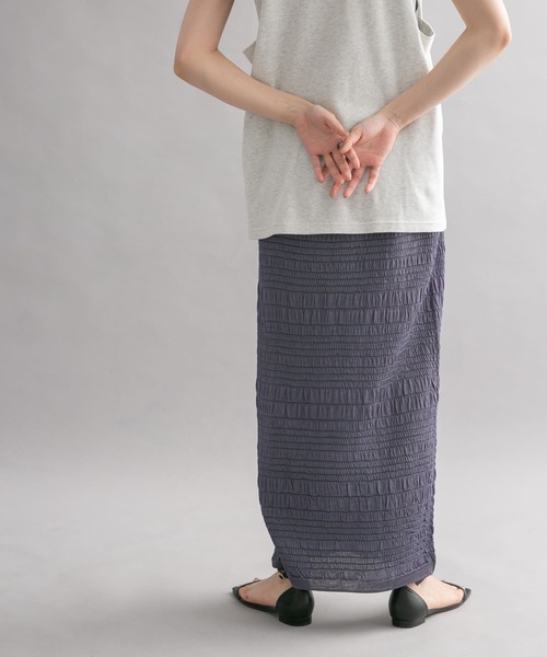 KBF(ケイビーエフ)の「Iラインシャーリングニットスカート(スカート・レディース・ゴールド/ブルー系その他・ONE)」の13枚目の写真