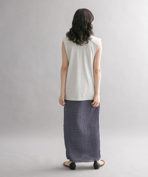 KBF(ケイビーエフ)の「Iラインシャーリングニットスカート(スカート・レディース・ゴールド/ブルー系その他・ONE)」の5枚目の写真