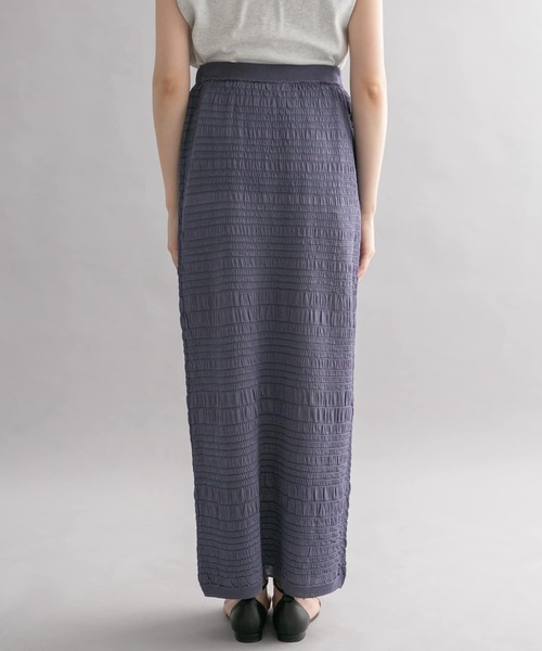 KBF(ケイビーエフ)の「Iラインシャーリングニットスカート(スカート・レディース・ゴールド/ブルー系その他・ONE)」の8枚目の写真