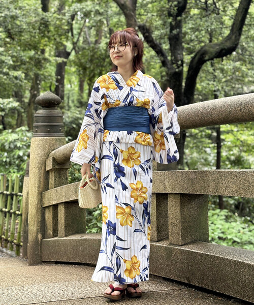 un dix cors（アンディコール）の「《カラーで楽しむ夏映え》浴衣（手袋・レディース・レッド/グリーン/イエロー/ブルー・FREE）」の3枚目の写真