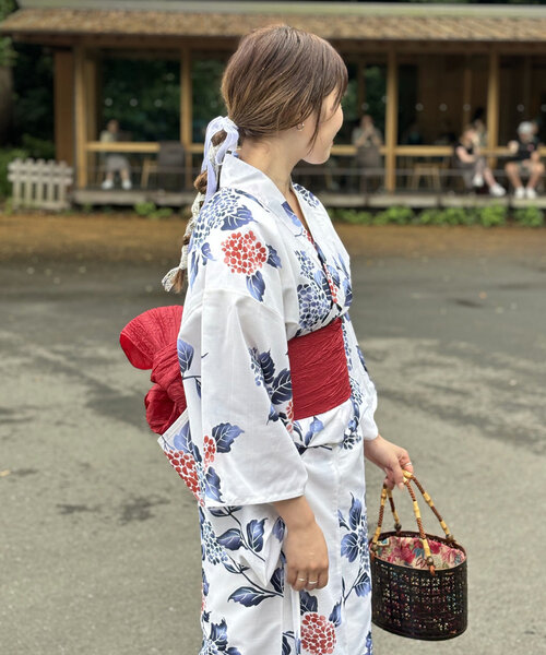 un dix cors（アンディコール）の「《カラーで楽しむ夏映え》浴衣（手袋・レディース・レッド/グリーン/イエロー/ブルー・FREE）」の7枚目の写真