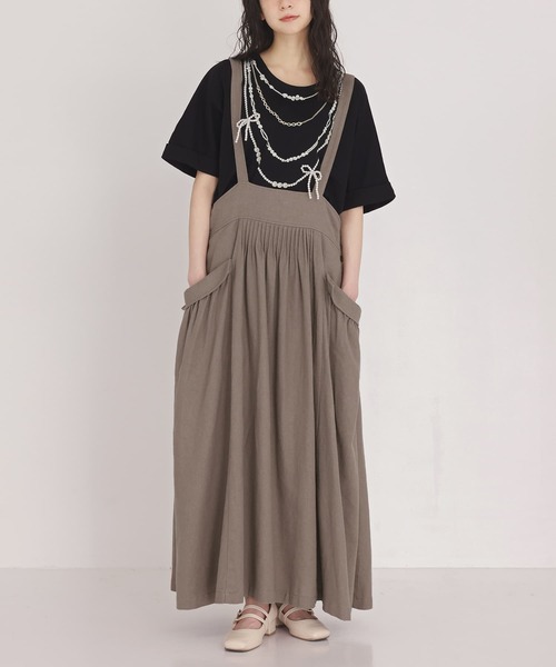 somari imagination(ソマリ イマジネーション)の「『フェイクパールリボンTシャツ』(Tシャツ/カットソー・レディース・ブラック/オフホワイト/ブルー・FREE)」の12枚目の写真