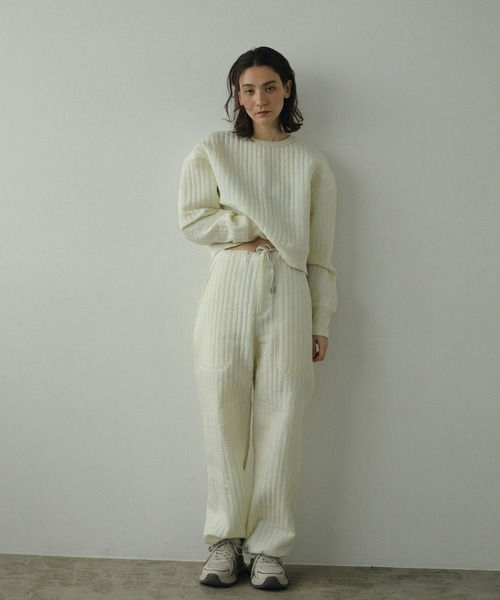 パンツ anuke Quilting Line Pants anuke（アンヌーク）の「Quilting Line Pants（スウェットパンツ