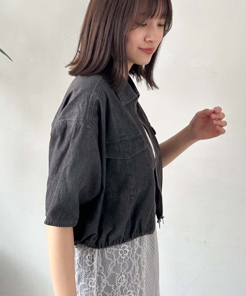 archives（アルシーヴ）の「ハーフスリーブデニムブルゾン（ブルゾン・レディース・サックスブルー/グレー・MEDIUM）」の11枚目の写真