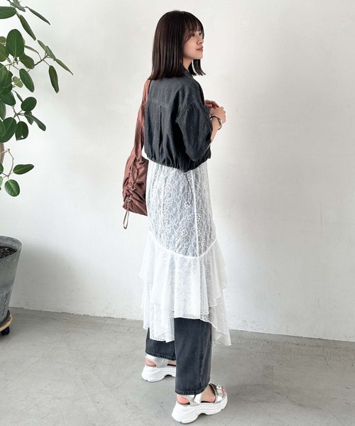 archives（アルシーヴ）の「ハーフスリーブデニムブルゾン（ブルゾン・レディース・サックスブルー/グレー・MEDIUM）」の15枚目の写真