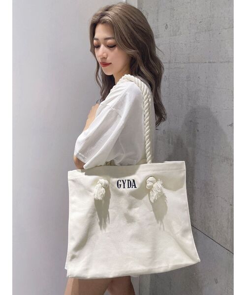 GYDA(ジェイダ)の「GYDAロープLトートBAG(トートバッグ・レディース・アイボリー/ブラック・FREE)」の15枚目の写真