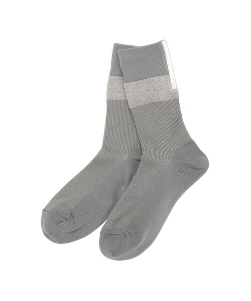 UN3D.(アンスリード)の「BACK FOIL ONE TONE SOCKS / バックフォイルワントーンソックス(ソックス/靴下・レディース・グレー/ブラック/カーキ・FREE)」の3枚目の写真