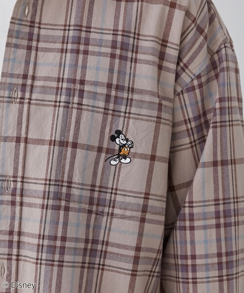 Disney（ディズニー）の「coen限定／Disney（ディズニー）チェックシャツ（シャツ/ブラウス・メンズ・ベージュ/ダークグリーン・M/L/XL）」の18枚目の写真