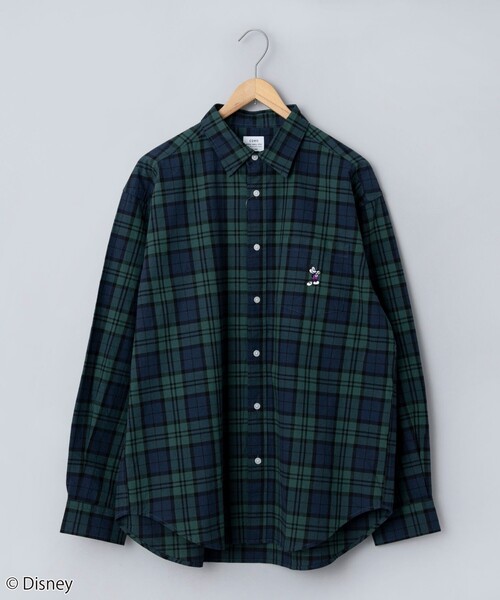Disney（ディズニー）の「coen限定／Disney（ディズニー）チェックシャツ（シャツ/ブラウス・メンズ・ベージュ/ダークグリーン・M/L/XL）」の9枚目の写真