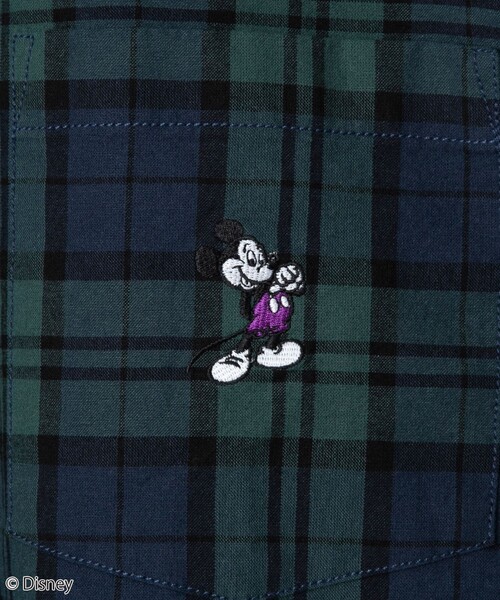 Disney（ディズニー）の「coen限定／Disney（ディズニー）チェックシャツ（シャツ/ブラウス・メンズ・ベージュ/ダークグリーン・M/L/XL）」の11枚目の写真