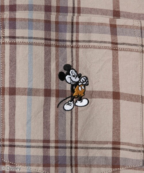 Disney（ディズニー）の「coen限定／Disney（ディズニー）チェックシャツ（シャツ/ブラウス・メンズ・ベージュ/ダークグリーン・M/L/XL）」の12枚目の写真