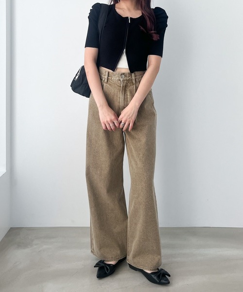 パフスリーブニット Heather（ヘザー）の「パフスリーブZIPニット 139125（ニット