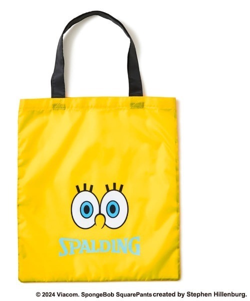 SPALDING(スポルディング)の「【SPALDING/スポルディング】パッカブルトートバッグ/スポンジボブコラボアイテム(トートバッグ・メンズ・イエロー/マルチ/ライトイエロー・FREE)」の8枚目の写真
