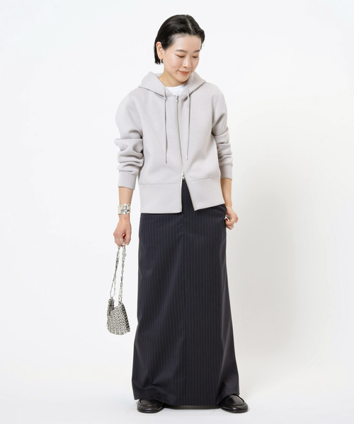 AP STUDIO（エーピーストゥディオ）の「TR DBR パーカー（パーカー・レディース・ライトグレー/グレー・FREE）」の10枚目の写真