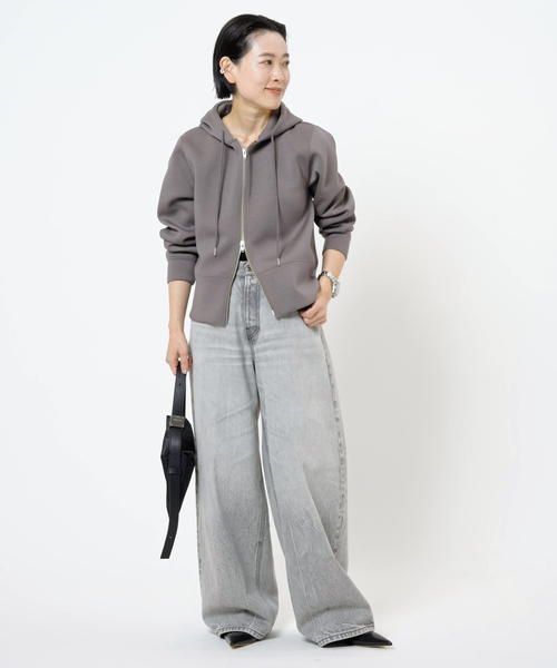 AP STUDIO（エーピーストゥディオ）の「TR DBR パーカー（パーカー・レディース・ライトグレー/グレー・FREE）」の16枚目の写真