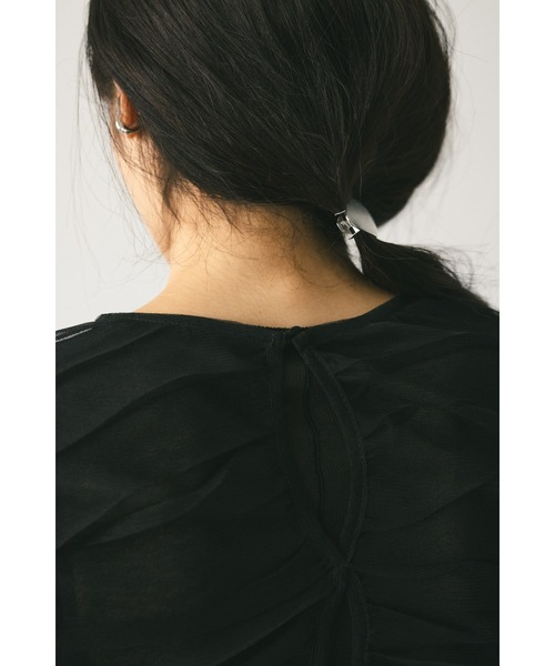 STYLEMIXER(スタイルミキサー)の「2ピースチュールレイヤードトップ(ニット/セーター・レディース・ブラック/ブルー/ホワイト・FREE)」の20枚目の写真