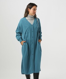 BAYFLOW | [上品な微光沢素材にアップデート]袖リブシャツワンピース(シャツ/ブラウス)