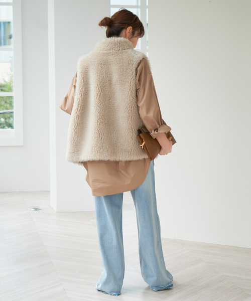 Spick & Span（スピックアンドスパン）の「≪追加≫50コットンオーバーシャツ（シャツ/ブラウス・レディース・カーキ/ベージュ/ホワイト/サックスブルー・FREE）」の19枚目の写真