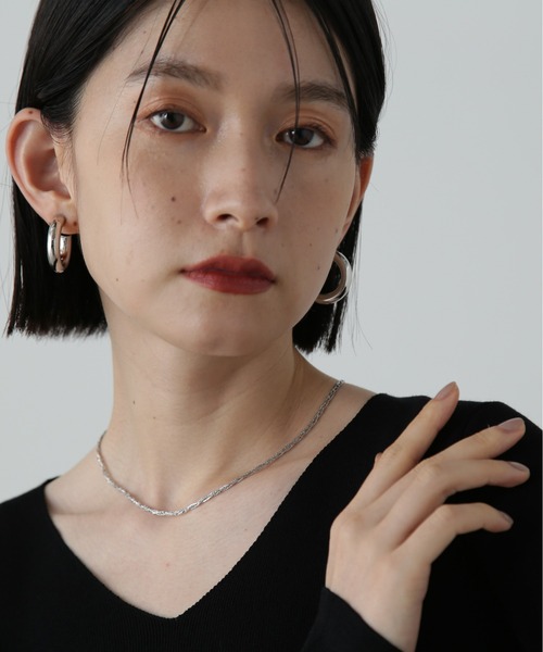 N.（N. Natural Beauty Basic）（エヌエヌナチュラルビューティーベーシック）の「◆ツイストチェーンネックレス（ネックレス・レディース・ゴールド/シルバー・ﾌﾘ-）」の2枚目の写真