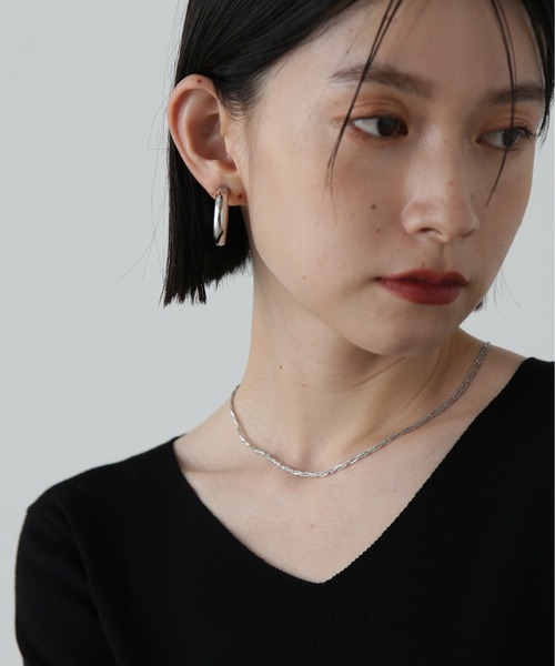 N.（N. Natural Beauty Basic）（エヌエヌナチュラルビューティーベーシック）の「◆ツイストチェーンネックレス（ネックレス・レディース・ゴールド/シルバー・ﾌﾘ-）」の3枚目の写真
