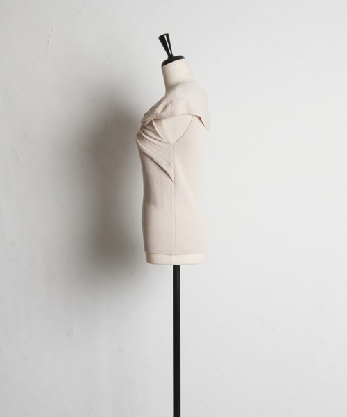 tocco closet(トッコ クローゼット)の「リボンデザインリブニットプルオーバー(ニット/セーター・レディース・ベージュ/ピンク/ブラウン・M)」の22枚目の写真