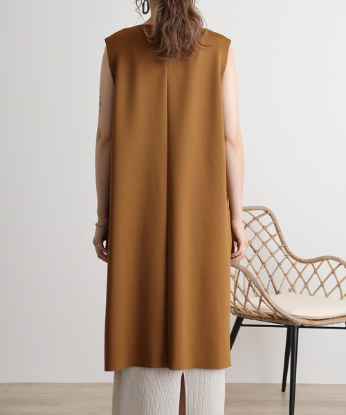 FUNALIVE(ファンアライブ)の「PULUTOARLE アクアジャージジレ(ベスト・レディース・ブラック/キャメル/カーキ・FREE)」の8枚目の写真