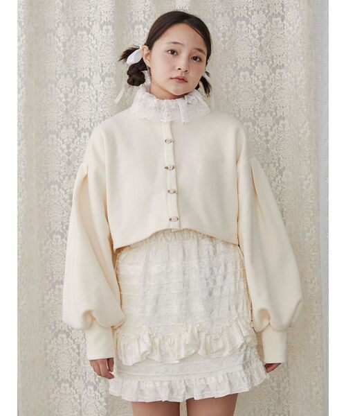 merry jenny（メリージェニー）の「ローズカーデイガン（カーディガン/ボレロ・レディース・ブルー/ブラック/アイボリー・FREE）」の14枚目の写真