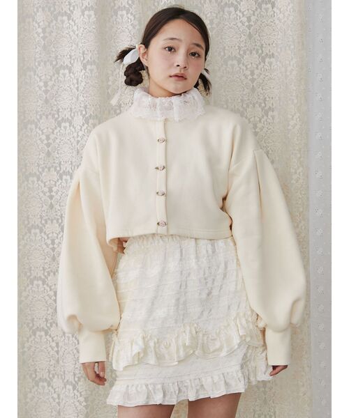 merry jenny（メリージェニー）の「ローズカーデイガン（カーディガン/ボレロ・レディース・ブルー/ブラック/アイボリー・FREE）」の12枚目の写真