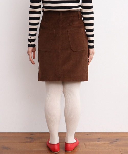CHILD WOMAN（チャイルドウーマン）の「14Ｗコール ミニスカート（スカート・レディース・ブラウン/ネイビー・36/38）」の11枚目の写真