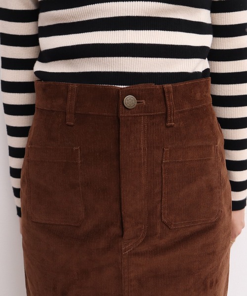 CHILD WOMAN（チャイルドウーマン）の「14Ｗコール ミニスカート（スカート・レディース・ブラウン/ネイビー・36/38）」の12枚目の写真