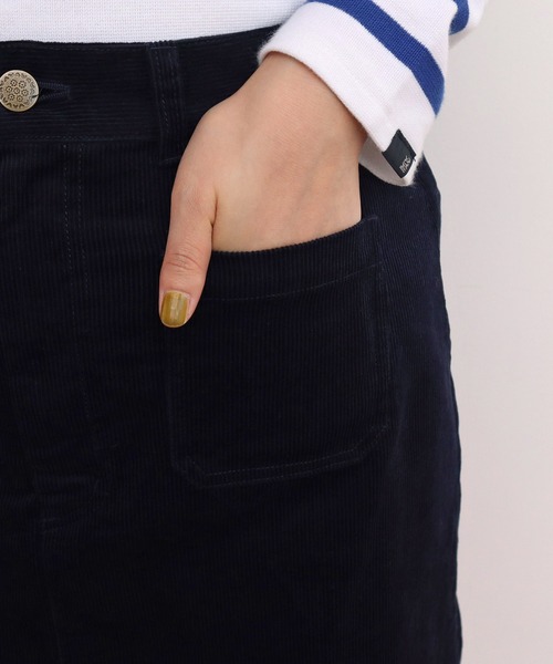 CHILD WOMAN（チャイルドウーマン）の「14Ｗコール ミニスカート（スカート・レディース・ブラウン/ネイビー・36/38）」の17枚目の写真