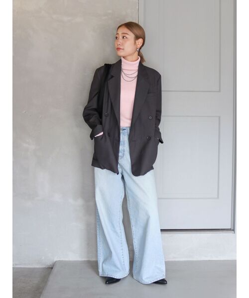 Ungrid（アングリッド）の「ウォッシャブルタートルニット（ニット/セーター・レディース・アイボリー/イエロー/オレンジ/ブルー/グレー/ピンク/ブラック・FREE）」の17枚目の写真