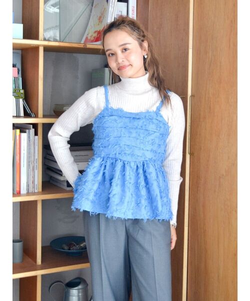 Ungrid（アングリッド）の「ウォッシャブルタートルニット（ニット/セーター・レディース・アイボリー/イエロー/オレンジ/ブルー/グレー/ピンク/ブラック・FREE）」の19枚目の写真