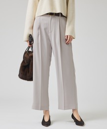 qualite | マットサテンストレートパンツ(スラックス)