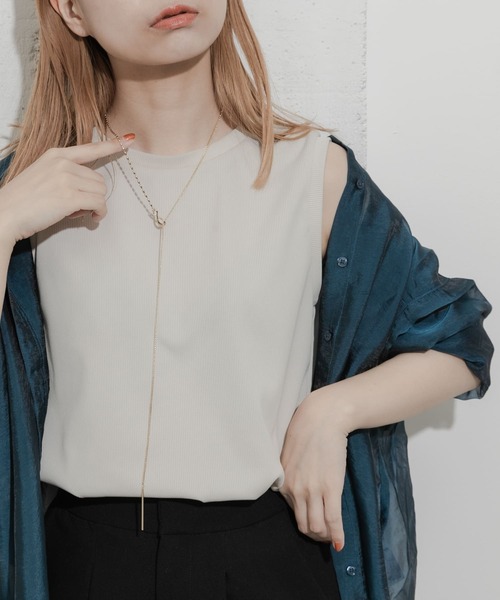 SMELLY（スメリー）の「テーパースネークチェーンキリカエYネックレス（ネックレス・レディース・ゴールド・-）」の5枚目の写真