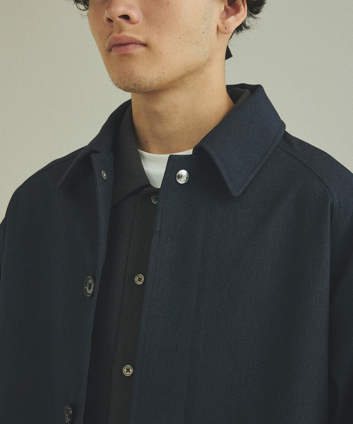 417 EDIFICE（フォーワンセブンエディフィス）の「”Break and Through” 2レイヤーコート（ステンカラーコート・メンズ・チャコールグレー/ネイビー/ブラウン・SMALL/MEDIUM/LARGE）」の12枚目の写真