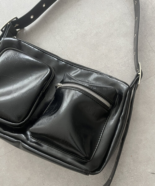 CPCM（シーピーシーエム）の「PUワンハンドルバッグ（ショルダーバッグ・レディース・ブラック/グレー/ブラウン・FREE）」の7枚目の写真
