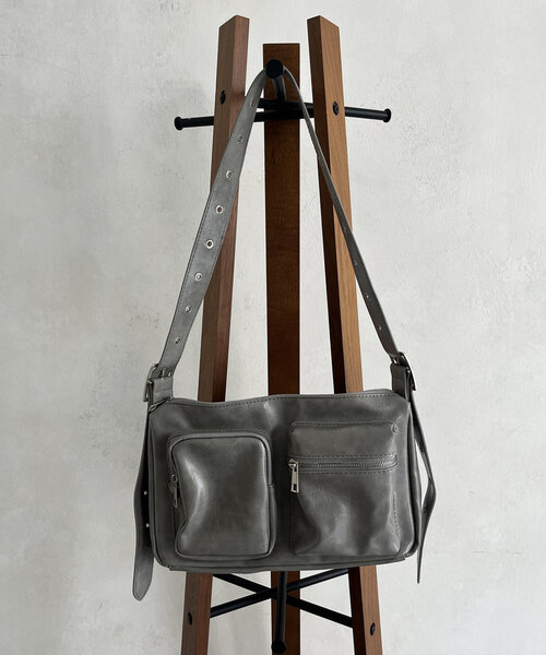 CPCM（シーピーシーエム）の「PUワンハンドルバッグ（ショルダーバッグ・レディース・ブラック/グレー/ブラウン・FREE）」の10枚目の写真