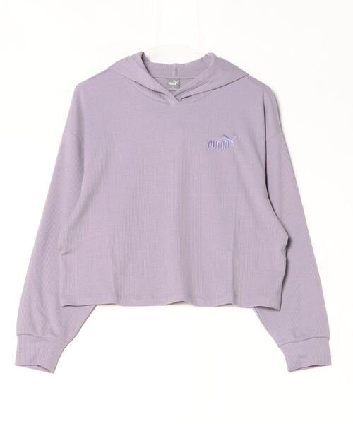 PUMA（プーマ）の「プーマ PUMA ESS ELEVATED リブ フーディー（パーカー・レディース・ブラック/ライラック/ブラウン・S/M/L/XL）」の3枚目の写真