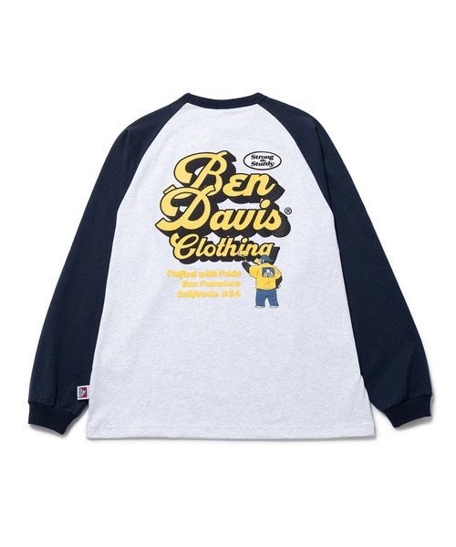  j.n.r.d（ジェー・エヌ・アール・ディー）の「【BENDAVIS別注】j.n.r.d/ラグランプリントロングTシャツ（Tシャツ/カットソー・メンズ・ネイビー/レンガ/ブラック・L/LL/M）」の18枚目の写真