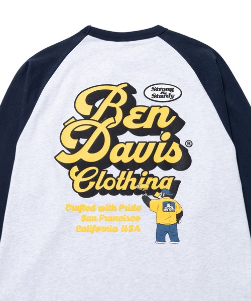  j.n.r.d（ジェー・エヌ・アール・ディー）の「【BENDAVIS別注】j.n.r.d/ラグランプリントロングTシャツ（Tシャツ/カットソー・メンズ・ネイビー/レンガ/ブラック・L/LL/M）」の7枚目の写真