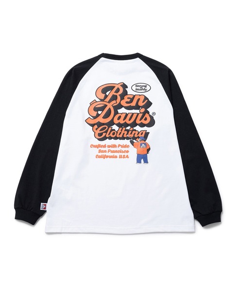  j.n.r.d（ジェー・エヌ・アール・ディー）の「【BENDAVIS別注】j.n.r.d/ラグランプリントロングTシャツ（Tシャツ/カットソー・メンズ・ネイビー/レンガ/ブラック・L/LL/M）」の10枚目の写真