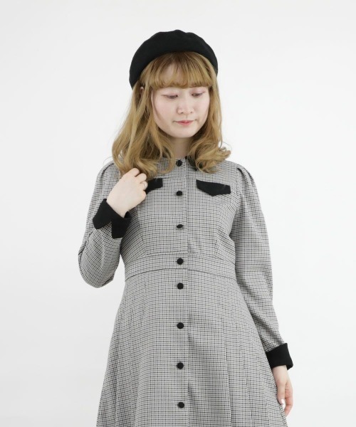 F i.n.t（フィント）の「Heleneミニチェックワンピース/fint（ワンピース・レディース・ホワイト×ブラウン/ブラック×グレー・FREE）」の16枚目の写真