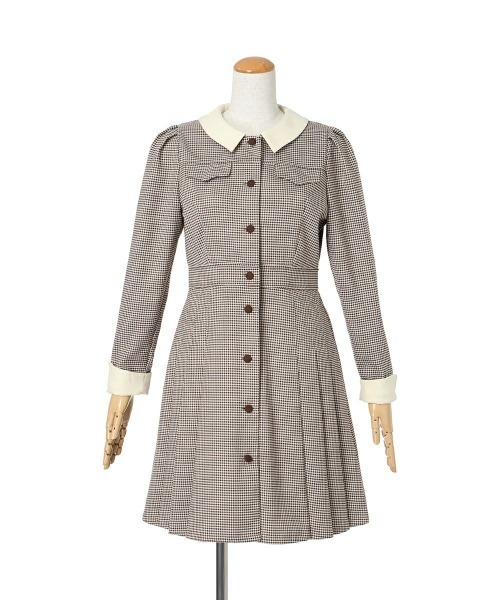 F i.n.t（フィント）の「Heleneミニチェックワンピース/fint（ワンピース・レディース・ホワイト×ブラウン/ブラック×グレー・FREE）」の17枚目の写真